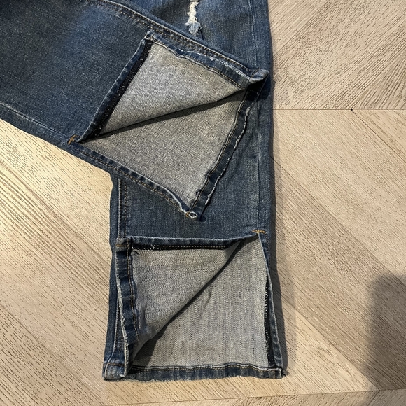 Fashion Nova Jeans Women's Size 7 Straight Leg Bootcut Distressed Stretch - Picture 4 of 7